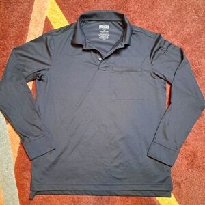 Duluth Trading Shirt Adult Medium Black Knuckledown Long Sleeve Polo Performance